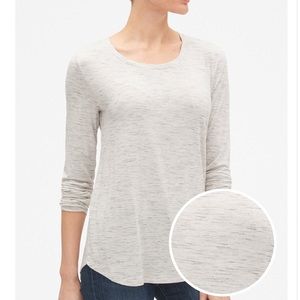 New Marled knit scoop neck long sleeve activewear Top, GAP.